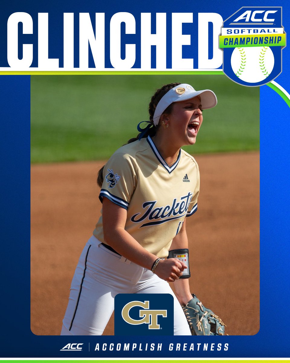 𝐓𝐇𝐄𝐘’𝐑𝐄 𝐈𝐍 🐝

<a href="/GaTechSoftball/">Georgia Tech Softball 🥇🥇🥇🥇🥇</a> has secured a spot in the 2025 ACC Softball Championship!

🎟️ buy now: theacc.co/25SBtix