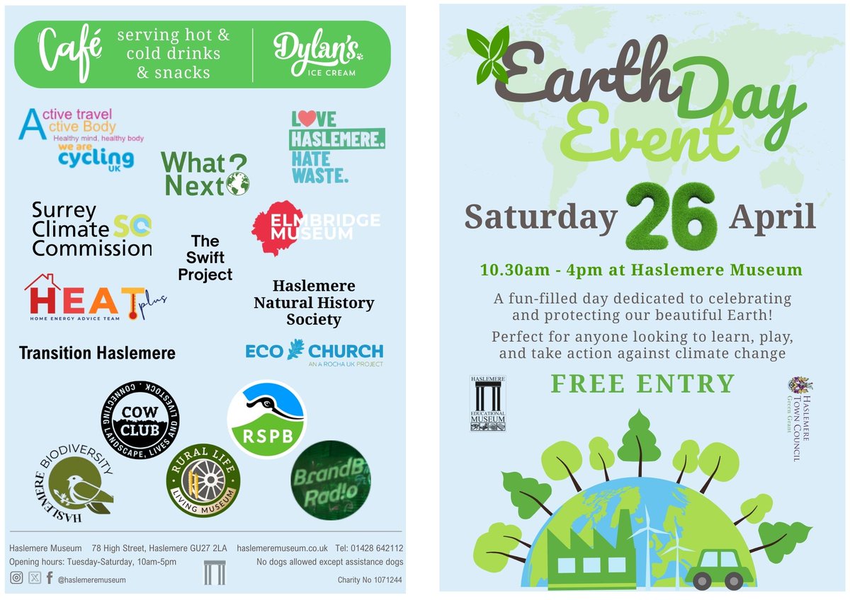 Today is Earth Day! What can you do to help protect our wonderful planet? Not sure or want to learn more? Come along to our Earth Day event on Saturday to find out. Loads of fun activities and information for all ages. See our programme below &amp; check out our website to book talks