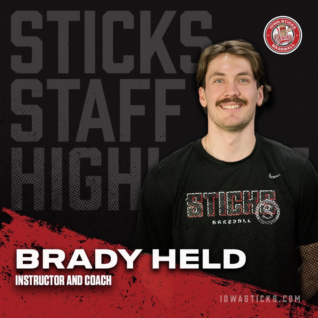Iowa Sticks Baseball (@iowasticks) on Twitter photo ๐ฃ๐จSTICKS STAFF HIGHLIGHT๐ฃ๐จ
๐๐ป๐๐ป๐๐ปInstructor & Coach, Brady Held!
Brady Held is a former Sticks player from Indianola High School. He has continued his baseball career at Simpson College with All-Conference and All-Region accolades from his work on the mound. Held looks to ๐ฃ๐จSTICKS STAFF HIGHLIGHT๐ฃ๐จ
๐๐ป๐๐ป๐๐ปInstructor & Coach, Brady Held!
Brady Held is a former Sticks player from Indianola High School. He has continued his baseball career at Simpson College with All-Conference and All-Region accolades from his work on the mound. Held looks to