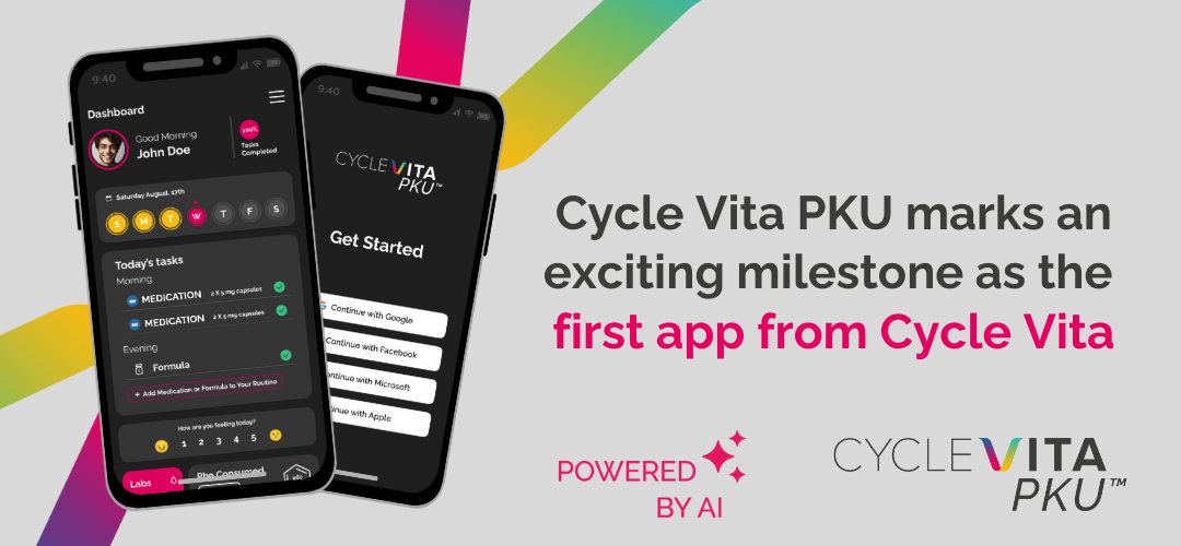 Cycle Vita PKU™ #applaunch for on-the-go management of #Phenylketonuria (PKU). This #AIpowered app is designed to offer flexible and timely support for patients with PKU, who require lifelong adherence to a strict diet, medication and formula.
Learn more: cyclepharma.com/news/cycle-vit…