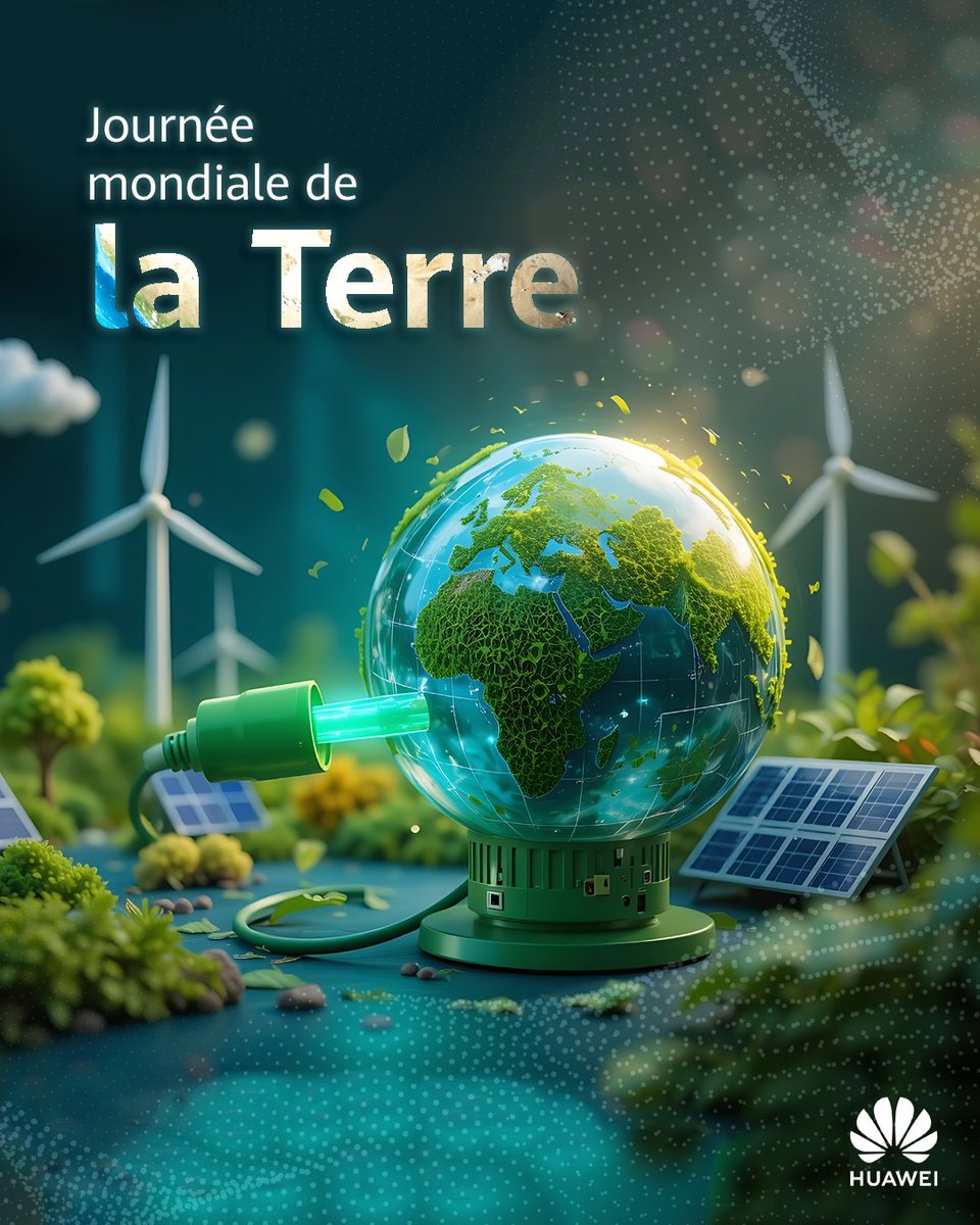 🌍 À l’occasion de la Journée de la Terre, Huawei réaffirme son engagement en faveur d’une croissance plus verte et inclusive.

Nos technologies vertes participent activement à la transition énergétique en Afrique :
🌱 production d’énergie renouvelable via les solutions