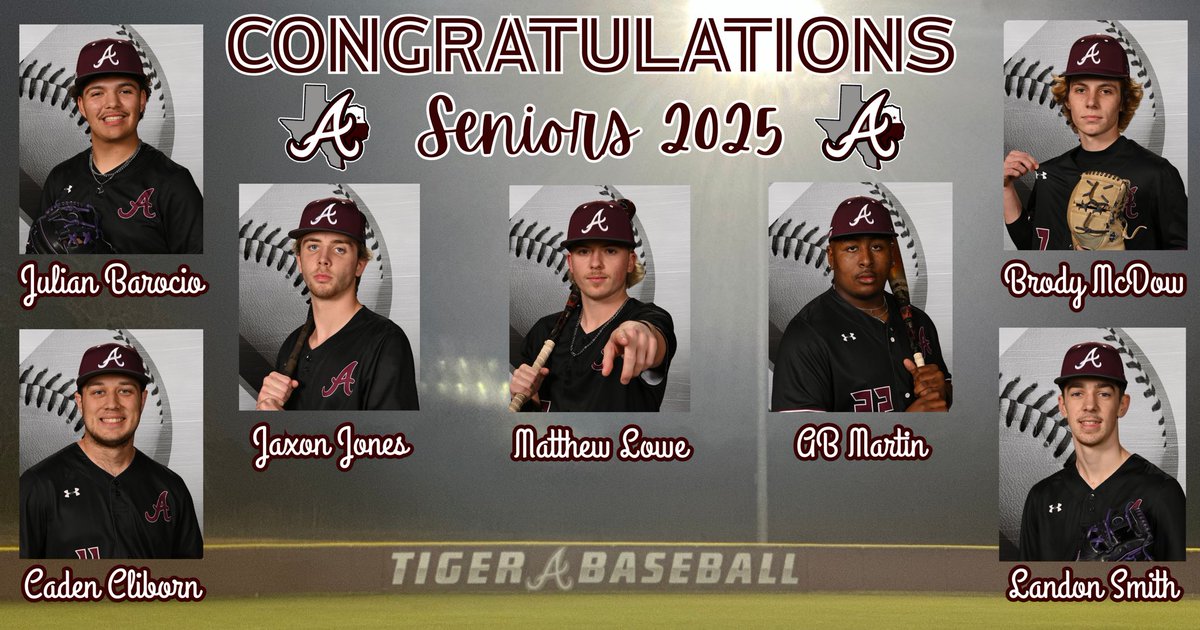 Join us in congratulating our Senior baseball players! Their dedication and leadership have been instrumental in building a strong team bond with our younger players. We'll be honoring them tonight, 4.22.2025, at 6:45 PM before our matchup against Troup. #ALL1N #iBELIEVE