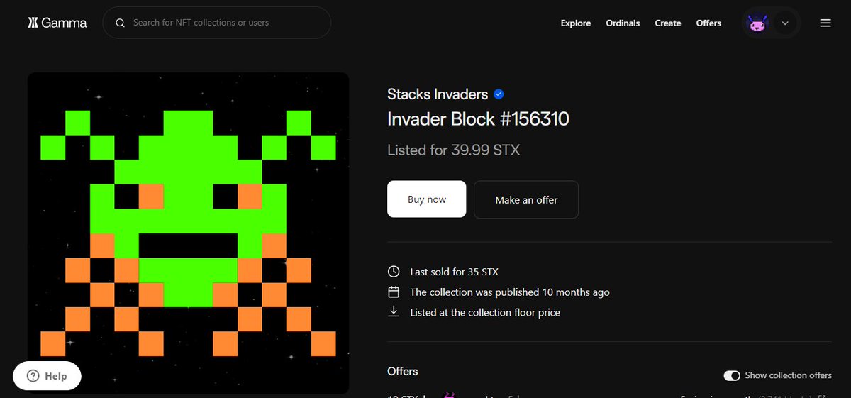 3hunnatheartist.btc (@3hunnatheartist) on Twitter photo If you bought a Stacks Invaders a week ago for $15. Today, you are in 10x Profit because today the cheapest Stacks Invader is going for $39. Just watch, and most will regret not getting them at a discount.
<a href="/roocoinbtc/">roocoin</a> <a href="/jackbinswitch/">Jackbinswitch.btc π¦‘</a> <a href="/LMNOstacks/">LMNO.btc π§</a> <a href="/ACEband2021/">ChadSTX.btc | AbsoluteCostofEverything (A.C.E.)</a> <a href="/GPSC_STX/">Gpsc.btc</a> If you bought a Stacks Invaders a week ago for $15. Today, you are in 10x Profit because today the cheapest Stacks Invader is going for $39. Just watch, and most will regret not getting them at a discount.
<a href="/roocoinbtc/">roocoin</a> <a href="/jackbinswitch/">Jackbinswitch.btc π¦‘</a> <a href="/LMNOstacks/">LMNO.btc π§</a> <a href="/ACEband2021/">ChadSTX.btc | AbsoluteCostofEverything (A.C.E.)</a> <a href="/GPSC_STX/">Gpsc.btc</a>