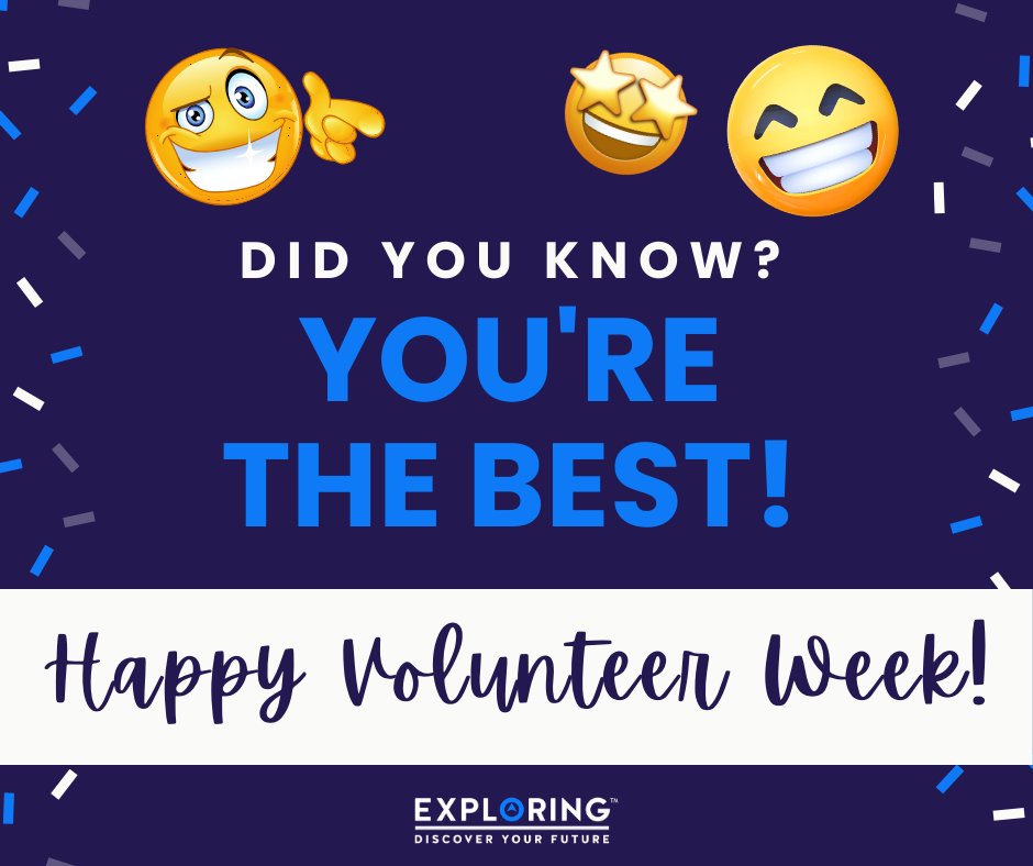 To our incredible Exploring volunteers — thank you for being the heart of everything we do. Your encouragement, guidance &amp; belief in our youth make a lasting impact that reaches far beyond today.

We wish you joy, pride &amp; endless inspiration as you continue to shape the future!