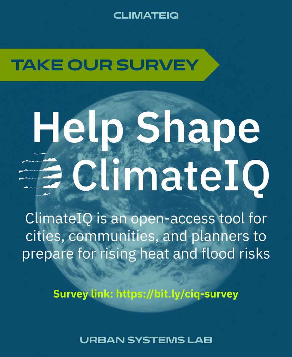 🚨 Critical climate data is disappearing. ClimateIQ is building free AI tools to help cities &amp; communities prepare for heat &amp; flood risks. US planners, NGOs &amp; community leaders: Take our 5-min survey to shape these tools! 🔗 bit.ly/ciq-survey #ClimateJustice #OpenData