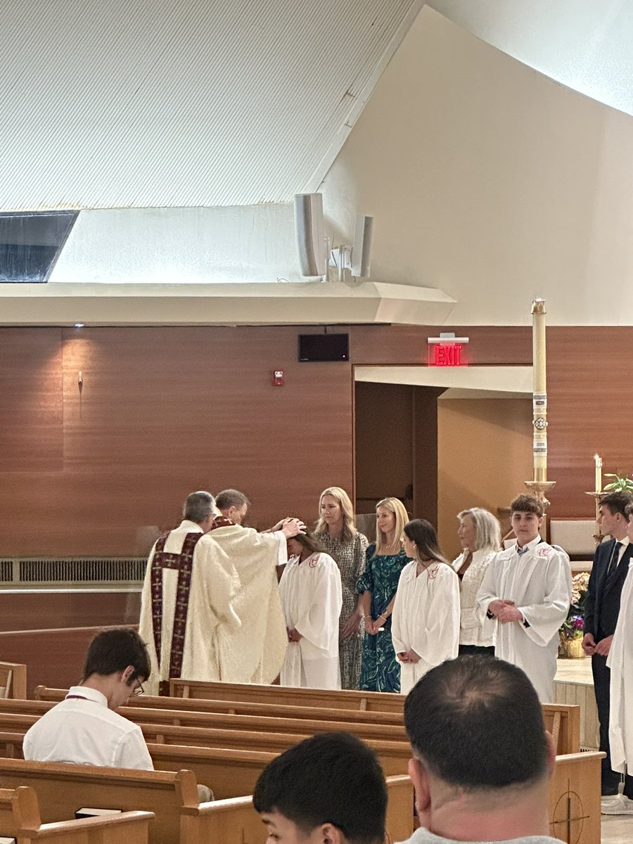 Thank you Jesus for the beautiful Easter Vigil where, Riley, Anthony &amp; Daniel were fully received into the Catholic Church! Congratulations on taking this step in your faith journey. May God bless you always as we remember to Live Jesus in our Hearts, Forever! <a href="/BroRiceWarriors/">Brother Rice HS</a>