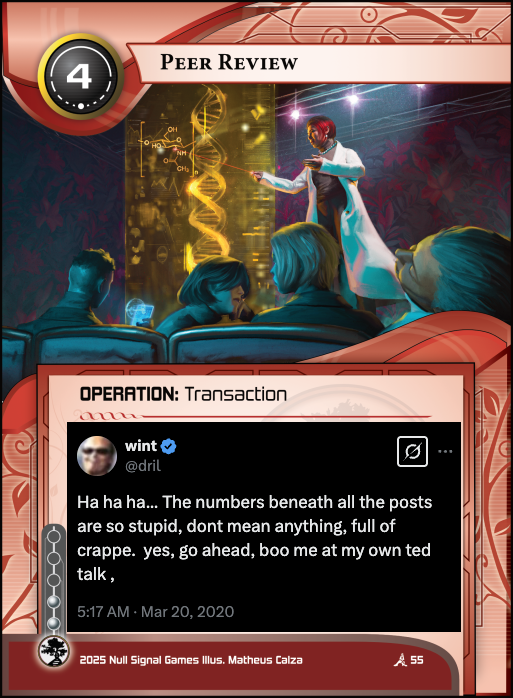 neuropantser's tweet photo. ending scoops season with a bang with these two cards. stream slumscast for a full discussion of the upcoming mindfulness meta and its implications. also a fantastic convo with Pouchsurfer about how translating Netrunner works! @OrbitalTangent 

https://t.co/V0xib2XG9j https://t.co/SWahcxIRF1