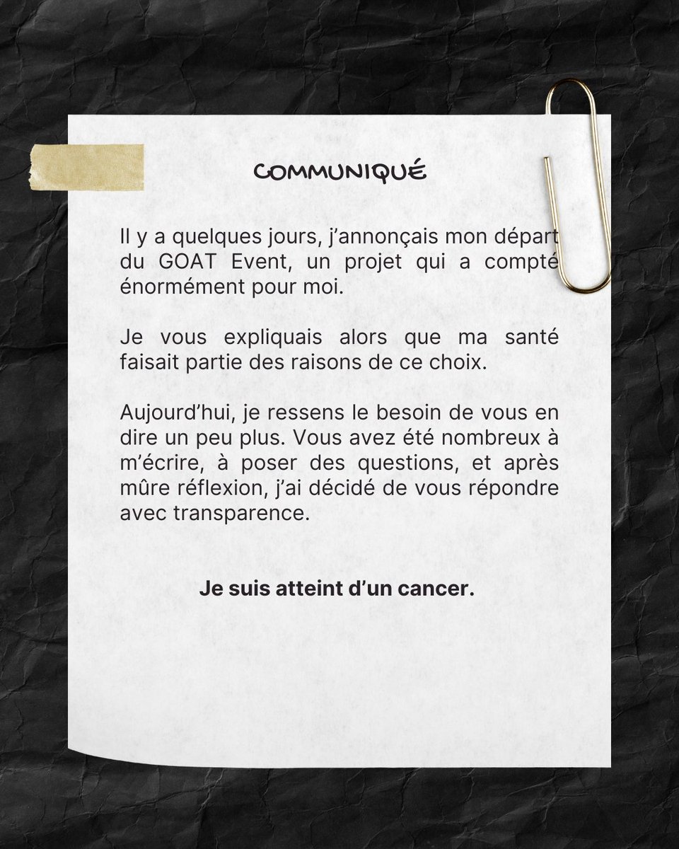 PapyDovah's tweet photo. Suite à vos nombreuses interrogations concernant mon départ du @GoatEvent voici quelques éléments de réponses https://t.co/48anqYVRDj