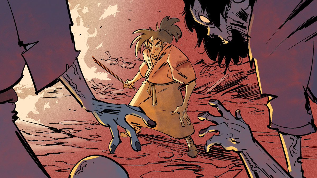ianlaser's tweet image. Some samurai vs zombies illustrations I did a little while ago. Drawn in Procreate