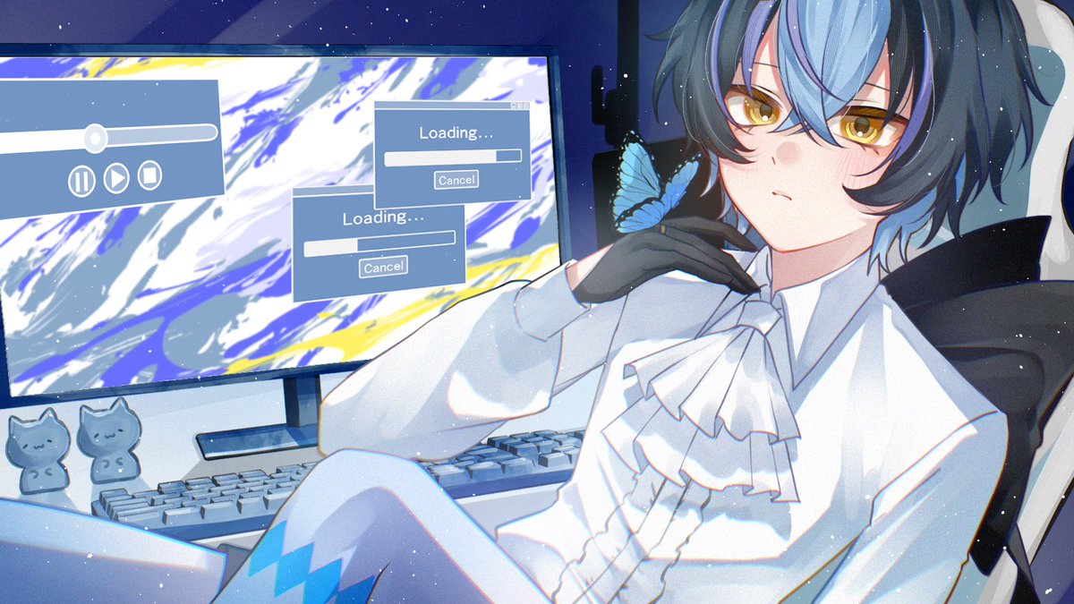 Noomiiue's tweet photo. 🎐 It’s officially been a whole year since my very first commission! 

I’m so thankful to those who saw potential in me. And continue to support this small editor 🩵

🎨: @AKATSUKI_IZU https://t.co/mJa6DRETiN