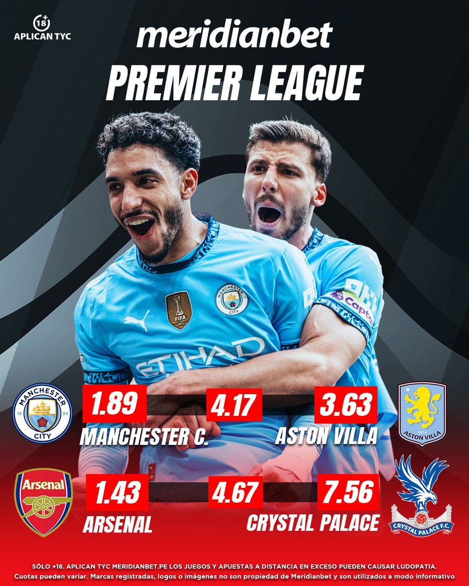 🎯City busca cerrar con dignidad una temporada discreta asegurando su clasificación a la próxima Champions.

🎯 Arsenal atraviesa un gran momento futbolístico, aunque sus posibilidades de pelear por el título son prácticamente nulas.

⭕ Juega acá 👉 goo.su/XpUQ1C
