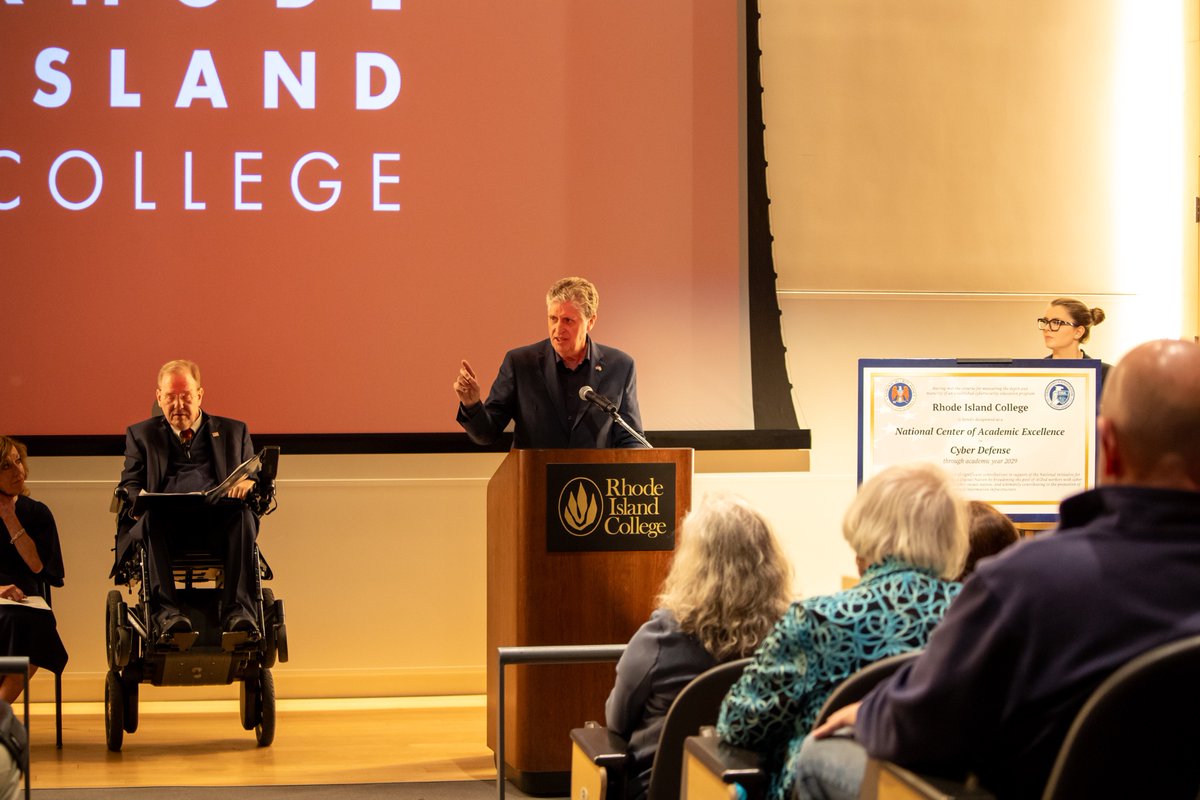 Governor Dan McKee (@govdanmckee) on Twitter photo A major milestone for <a href="/RICNews/">Rhode Island College</a> — <a href="/RIC_CyberInst/">RIC Cyber Institute</a> was just designated as a Center of Academic Excellence in Cyber Defense by <a href="/NSAGov/">NSA/CSS</a>.
We’re shaping the future of the cybersecurity workforce—right here in Rhode Island. A major milestone for <a href="/RICNews/">Rhode Island College</a> — <a href="/RIC_CyberInst/">RIC Cyber Institute</a> was just designated as a Center of Academic Excellence in Cyber Defense by <a href="/NSAGov/">NSA/CSS</a>.
We’re shaping the future of the cybersecurity workforce—right here in Rhode Island.