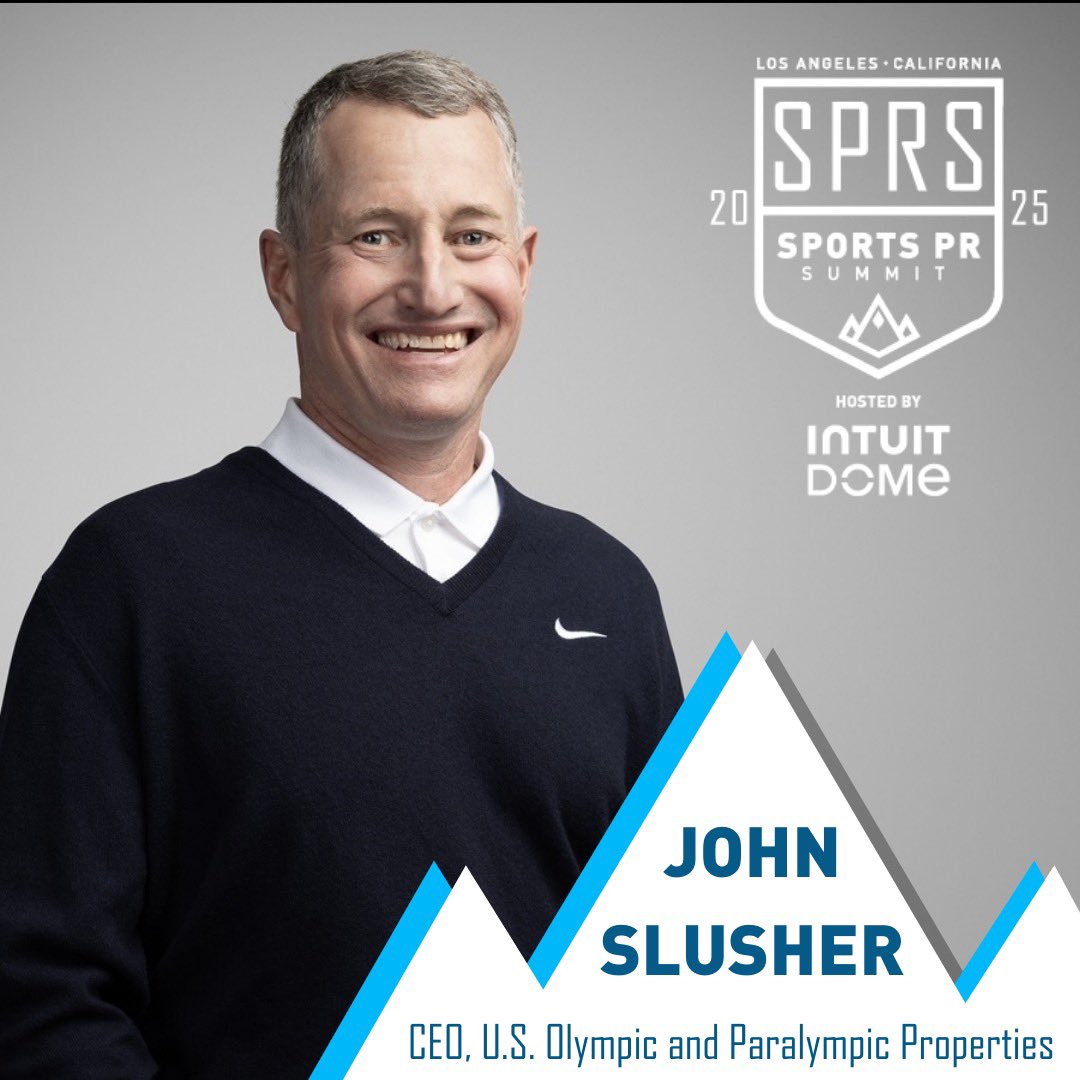 We’re excited to welcome John Slusher to the stage at the 2025 Sports PR Summit for a Featured Conversation on June 24 <a href="/IntuitDome/">Intuit Dome</a>. 

John is the CEO of U.S. Olympic &amp; Paralympic Properties &amp; former EVP of <a href="/Nike/">Nike</a> Global Sports Marketing group. 

Looking forward to John’s insights.