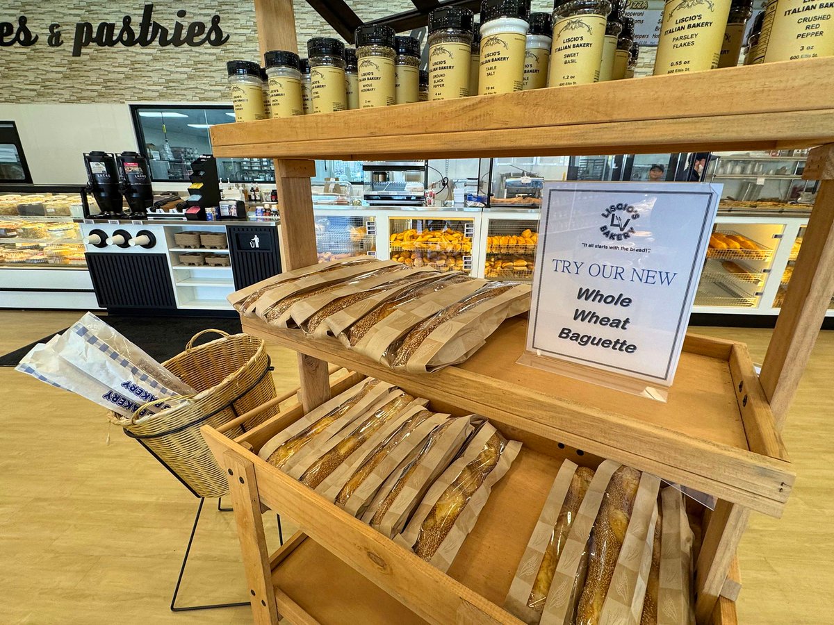 New Whole Wheat Baguette! 🥖
Fresh from the oven and baked with wholesome goodness—our newest loaf is perfect for any meal. Available now, get it fresh while it's hot!

#LisciosBakery #ItalianBread #FreshBread #BakeryFresh #SouthJerseyBakery #BreadLovers