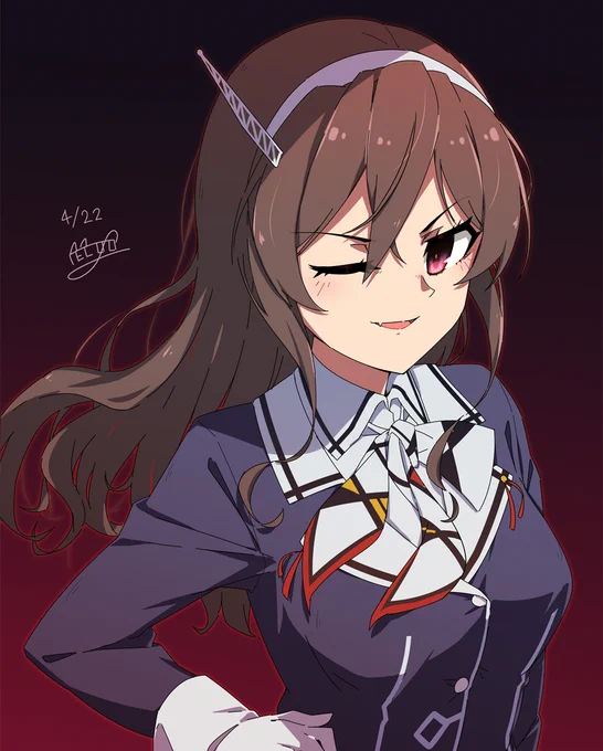 #艦これ版深夜の真剣お絵描き60分一本勝負 #艦これ版真剣お絵描き60分一本勝負_20250422飢えた狼(+10分) 