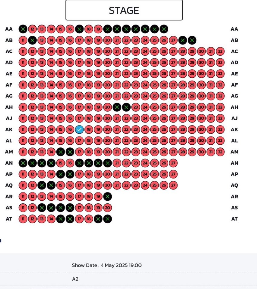 tucky_beeprapa's tweet photo. ส่งต่อบัตรคอนเสิร์ต เจฟ วันที่ 4 พค. 2568 
1 ใบค่า .. กดมาเกิน 

โซน A2 แถว AK ที่นั่ง AK17 

ปล่อยตามราคาบัตรค่ะ
ไปรับบัตรอ่อนมาแล้ว นัดรับเส้น bts, mrt ได้
⁣
#JeffSaturRedGiantConcert
#JeffSatur https://t.co/FCiYj6S7NK