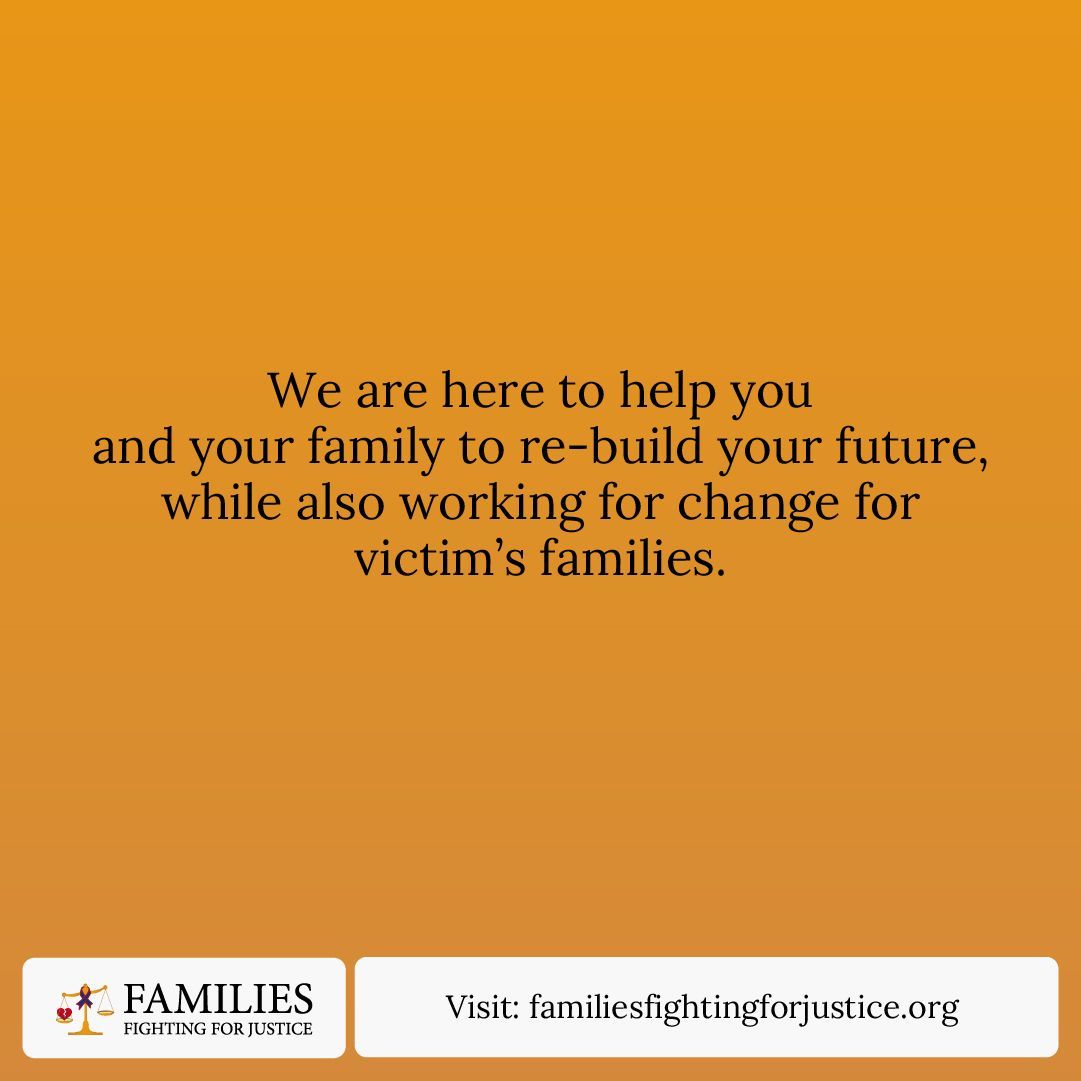FFFJustice's tweet image. We speak up when others can’t.

Families Fighting for Justice advocates for bereaved families, making sure their voices are heard in the justice system and beyond.

Because grieving families deserve dignity, respect, and proper support.

#VictimsVoices #JusticeSupport