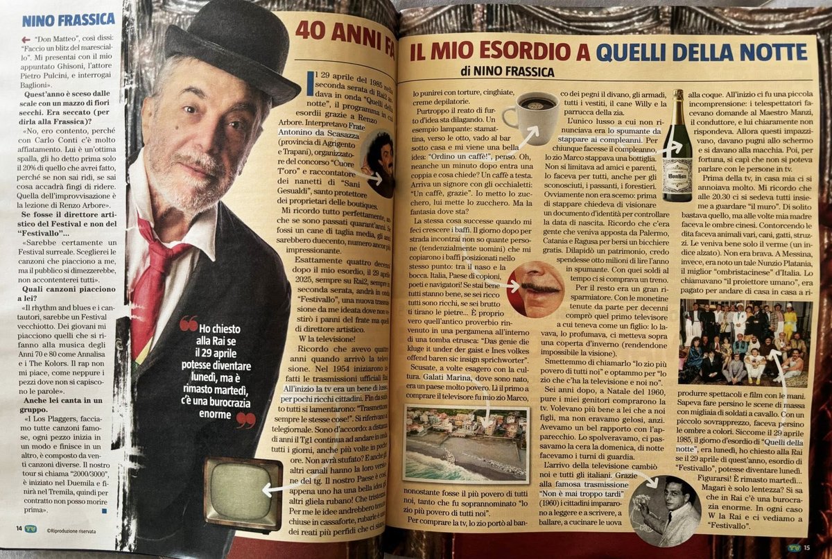 Oggi in tutte le edicole del mondo.

<a href="/tvsorrisi/">Tv Sorrisi e Canzoni</a>