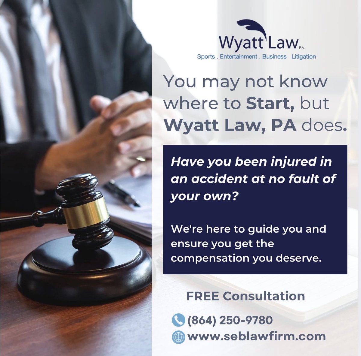 Injured in an accident? We get it — it’s overwhelming.
At Wyatt Law, PA, we’re here to guide you, fight for you, and help you move forward.

💬 FREE consultation
👉 loom.ly/rHV_aEg

#WyattLaw #PersonalInjuryLaw #FreeConsultation #LegalHelp