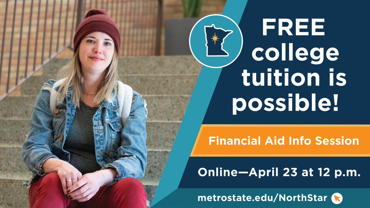 Whether you took a break from school, started a new job, or life just got in the way—the North Star Promise Scholarship can help you finish what you started. Debt-free degree? It's possible. 🌟 Learn more at our online info session TOMORROW at noon. bit.ly/MetroStateNort…
