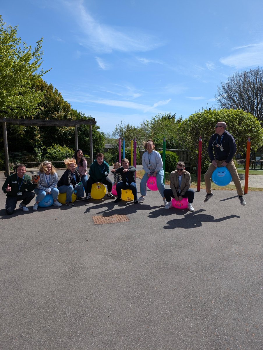 It's the inaugural PTFA 'Sponsored Bounce' this Friday!  After our training today, some of our staff team (including Wilfie the Wolf), tested them out. All participants will receive a rather smart wooden medal as modelled by Wilfie: ON YOUR MARKS...GET SET...BOUNCE! #woodingdean