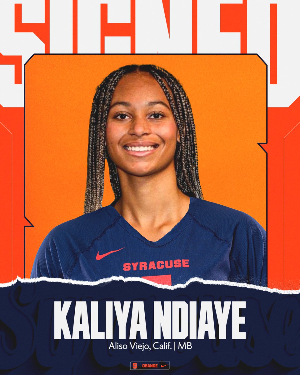 CuseVB's tweet image. New addition to the 🍊 family!
Welcome to ‘Cuse, Kaliya! 🧡
#BackStronger | #TheRedemptionTour