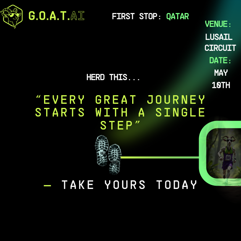 officialgoatai's tweet photo. It all starts with a step, a choice, a bold step...
#GOATAI $GOATAI #TheLastOfUsSeason2 #ROSΓ #Binance #vivoV50Lite https://t.co/8g8D1gkyEA
