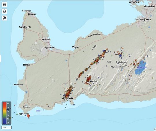 #Iceland #Sundhnuka 
IMO Update
Uplift in Svartsengi continues, but speed decreased considerably and is now similar to that before the last eruption. While magma accumulation continues, repeated magma flows or even eruptions at Sundhnúka must be expected.
vedur.is/um-vi/frettir/…