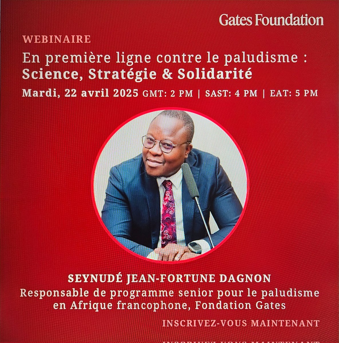 Happy to join the webinair on malaria elimination <a href="/gatesfoundation/">Gates Foundation</a> <a href="/GatesAfrica/">Gates Foundation Africa</a>