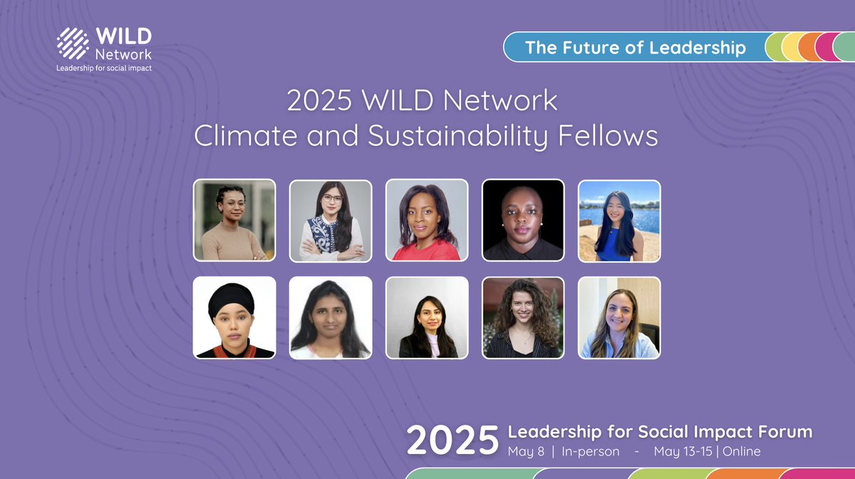 🌍 MEET OUR 2025 CLIMATE FELLOWS

Join us in welcoming our 2025 Climate and Sustainability Fellows!

In a time calling for impactful leadership, these young professionals around the globe are driving real change within their communities and beyond.

#WILDleaders