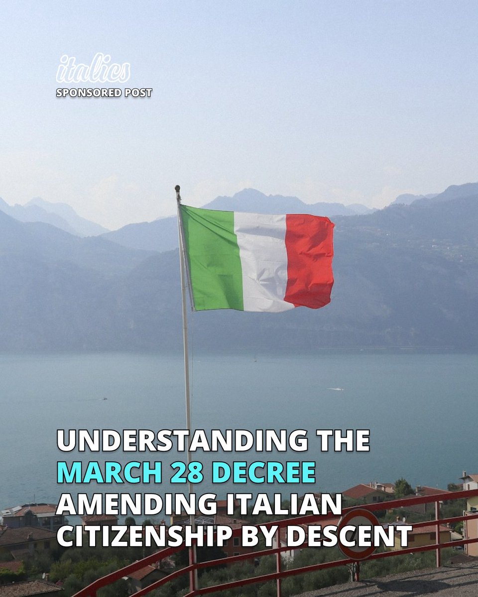 Our Italian Citizenship Assistance partners answer some frequently asked questions about Italian citizenship by descent eligibility under the new rules.

Read the article: shorturl.at/IM79u
