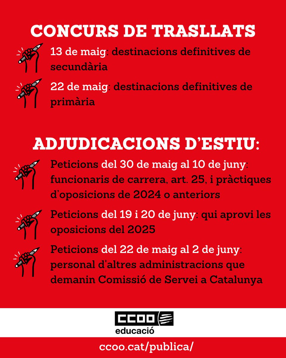 CCOOpublica's tweet photo. 📢No es donaran destinacions a aules d'acollida a persones que no tinguin reconeguda l'especialitat de llengües o orientació

🫥Exigim transparència: la publicació de les vacants abans de fer les peticions, i que es publiquin les definitives ordenades https://t.co/MOpSlHHpBV