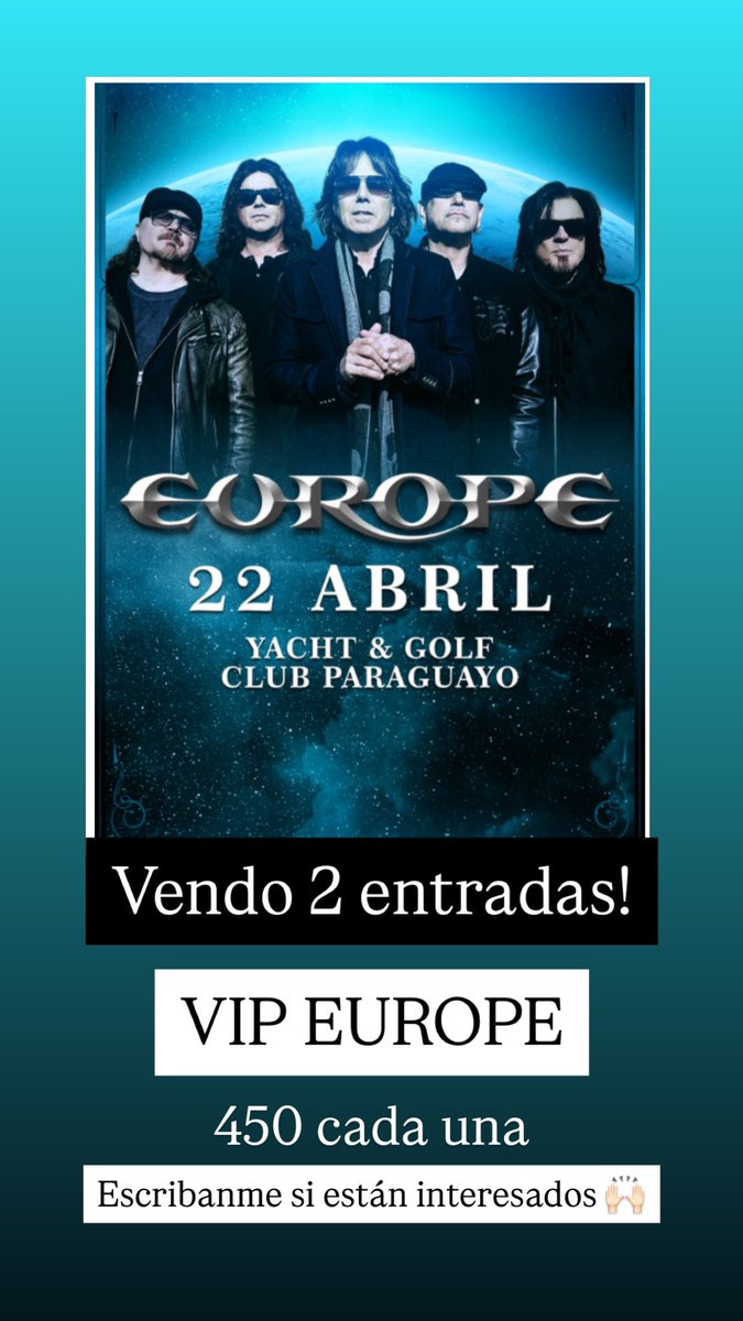 VENDO 2 entradas! Escríbanme al 0994122742