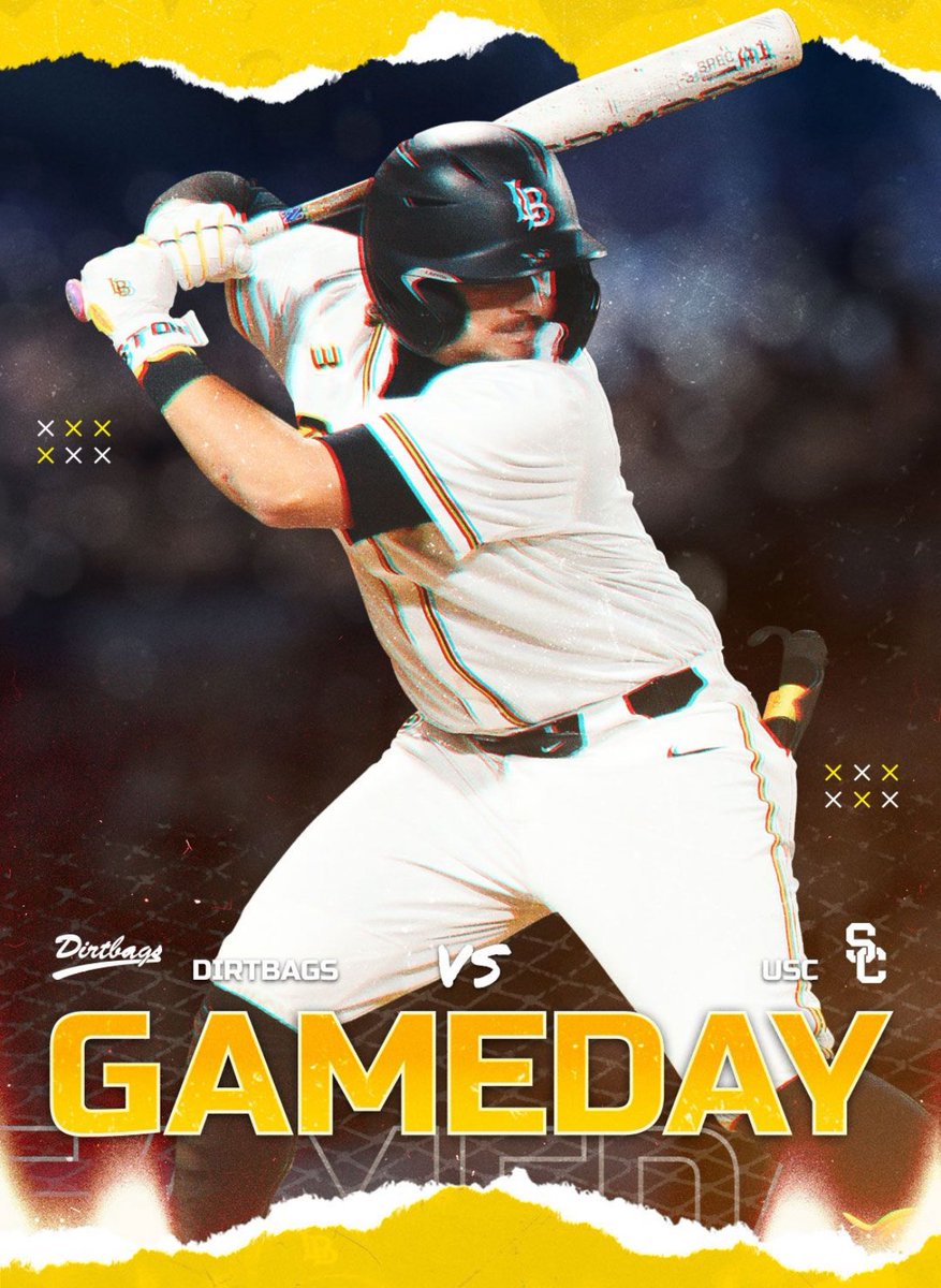 Dirtbag Collective (@dirtbagcollect) on Twitter photo GAME DAY: The <a href="/LBDirtbags/">LBSU Dirtbags</a> take on <a href="/USC_Baseball/">USC Baseball</a> tonight at 6:00 PM at Bohl Diamond at Blair Field. Catch all the action on <a href="/ESPNPlus/">ESPN+</a>.
#GoDirtbags GAME DAY: The <a href="/LBDirtbags/">LBSU Dirtbags</a> take on <a href="/USC_Baseball/">USC Baseball</a> tonight at 6:00 PM at Bohl Diamond at Blair Field. Catch all the action on <a href="/ESPNPlus/">ESPN+</a>.
#GoDirtbags