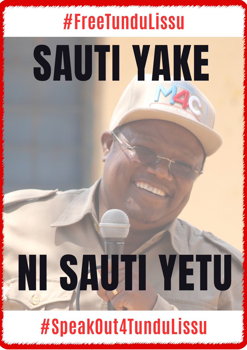 Behind bars, Tundu Lissu, a dedicated human rights activist, lawyer and Chairman of CHADEMA, is currently being silenced.

Tundu Lissu has tirelessly fought for justice, advocating for the voiceless and challenging oppressive systems. His detention is a stark reminder of the