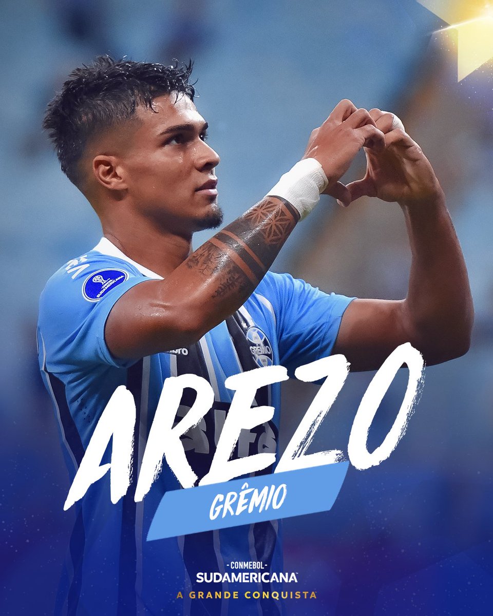 CONMEBOL Sudamericana (@sudamericanabr) on Twitter photo 💎🇺🇾 Matías Arezo é o nome dele!
🤩 2️⃣ gols em 2️⃣ jogos, destaque do <a href="/Gremio/">Grêmio FBPA</a> na Fase de Grupos da CONMEBOL #Sudamericana.
#GrandeConquista 💎🇺🇾 Matías Arezo é o nome dele!
🤩 2️⃣ gols em 2️⃣ jogos, destaque do <a href="/Gremio/">Grêmio FBPA</a> na Fase de Grupos da CONMEBOL #Sudamericana.
#GrandeConquista