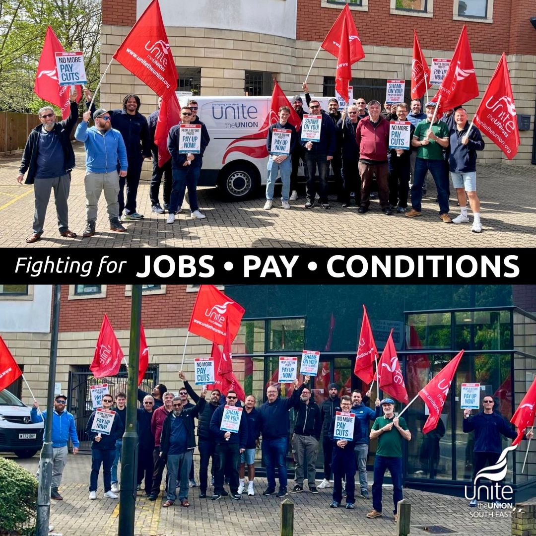 unite_southeast's tweet photo. ✊After holding the line outside John Crane again today, @unitetheunion members headed to a packed meeting at the Slough office.

📣 The message from every single worker was clear:
We’re not backing down. We’ll do whatever it takes to make the company listen. https://t.co/BC3aM4mB8L