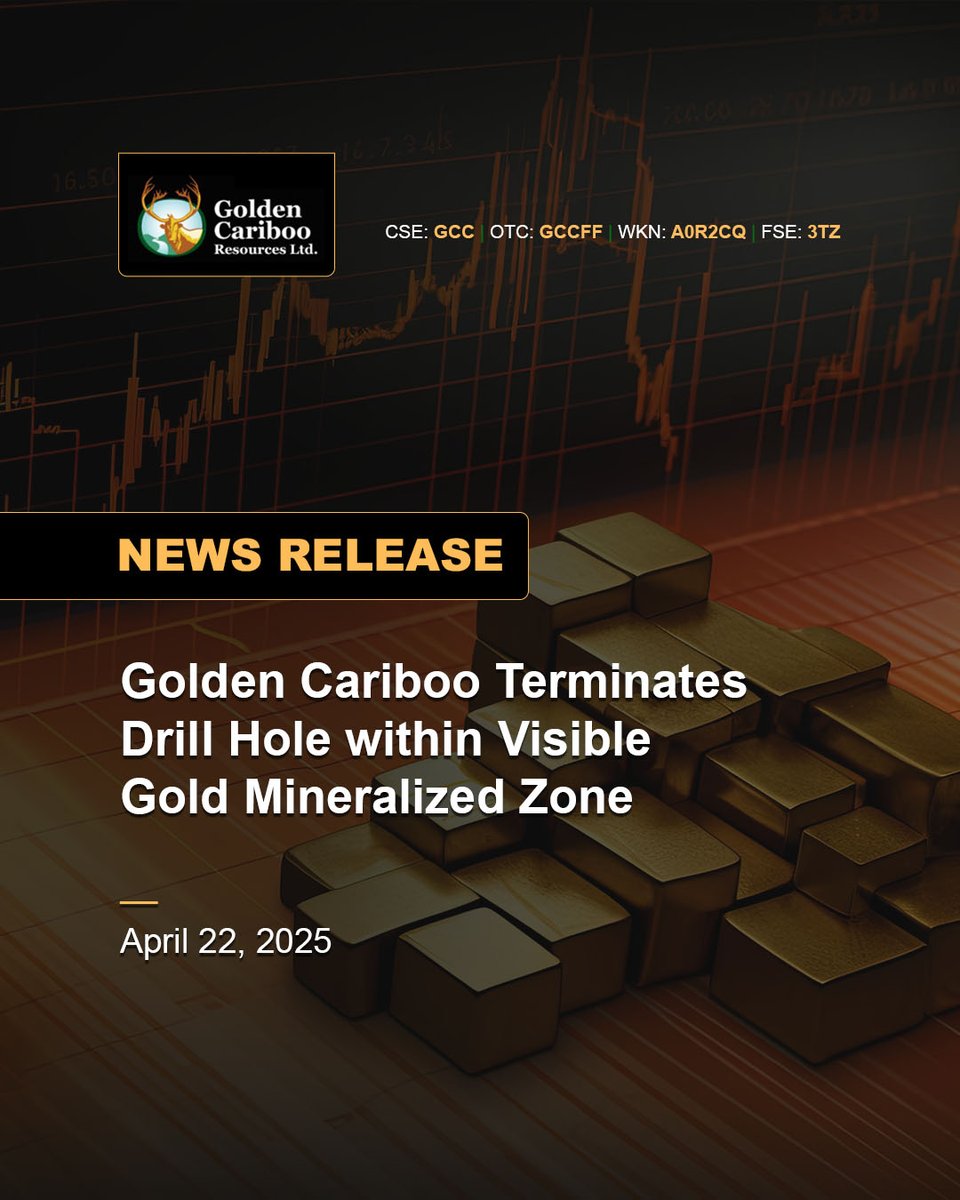 $GCC announces that drill hole QGQ24-21 at the Halo Zone in BC had to be terminated prematurely within a visible gold bearing mineralized zone for technical reasons.

Read: asmbly.link/PQwoqsB

🇨🇦 $GCC.CN 🇺🇸 $GCCFF 🇩🇪 #A0R2CQ #3TZ

#CSE #OTCQB #WKN #FSE