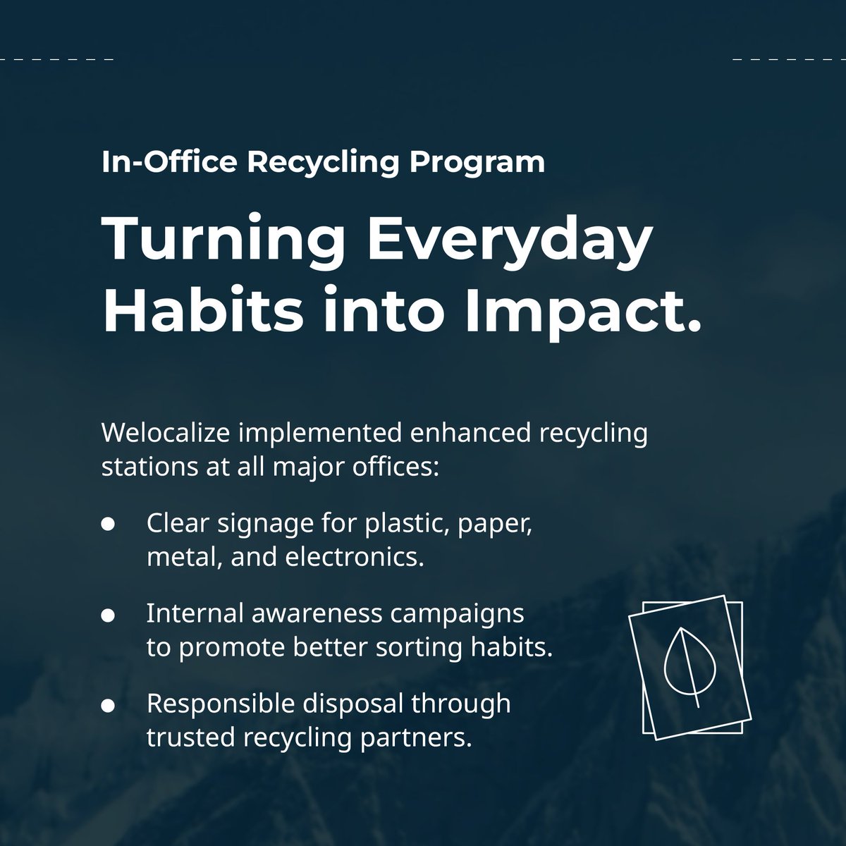 At Welocalize, sustainability isn't just a statement—it’s a mindset woven into how we work. From energy efficiency to equipment donation, we’re making progress across our global operations. Check out our latest updates to see how we’ve turned goals into actions. #EarthDay2025