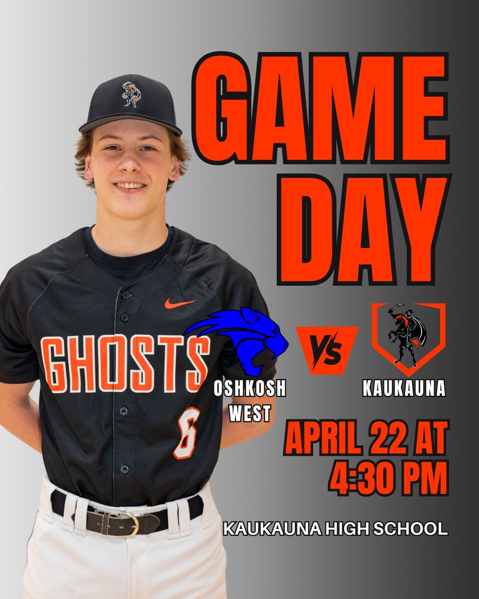 Kaukauna Baseball (@ghosthsbaseball) on Twitter photo Back to conference play tonight versus <a href="/OWbaseball/">Oshkosh West Wildcats Baseball</a>! First pitch at 4:30. Back to conference play tonight versus <a href="/OWbaseball/">Oshkosh West Wildcats Baseball</a>! First pitch at 4:30.
