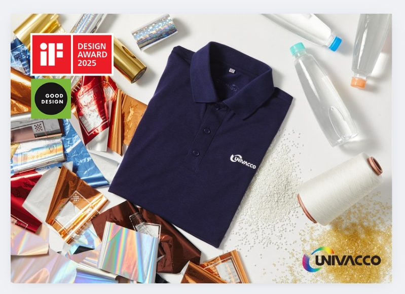 UNIVACCO's tweet photo. We’re proud to share that our ReFilm Polo Shirt, made using recycled foil, has received the 2025 𝙞𝙁 𝘿𝙚𝙨𝙞𝙜𝙣 𝘼𝙬𝙖𝙧𝙙 and the 2025 𝙂𝙧𝙚𝙚𝙣 𝙂𝙊𝙊𝘿 𝘿𝙀𝙎𝙄𝙂𝙉 𝘼𝙬𝙖𝙧𝙙.

♻️ Yes, it’s made from used foil—the kind you'd usually throw away.
��� https://t.co/dLqwzEJhG4 https://t.co/5LdVPDPzu8