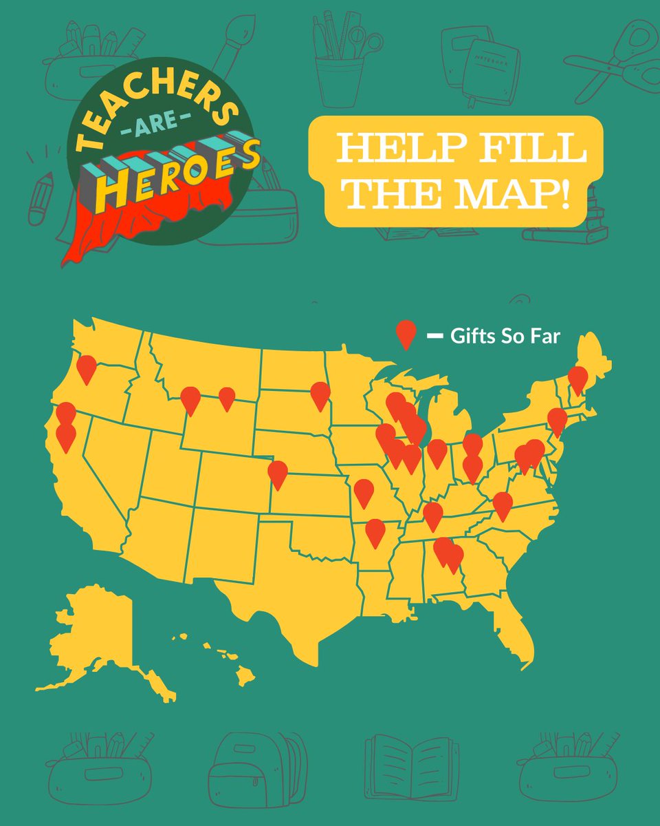 The Midwest has honored so many amazing educators—thank you! Northern states and Southwestern states, we need YOU!

Now is the best time to give: A generous donor is matching the next $1,000 in gifts. Donate today.  givebutter.com/teachers-are-h… #TeachersAreHeroes #RSC10Years