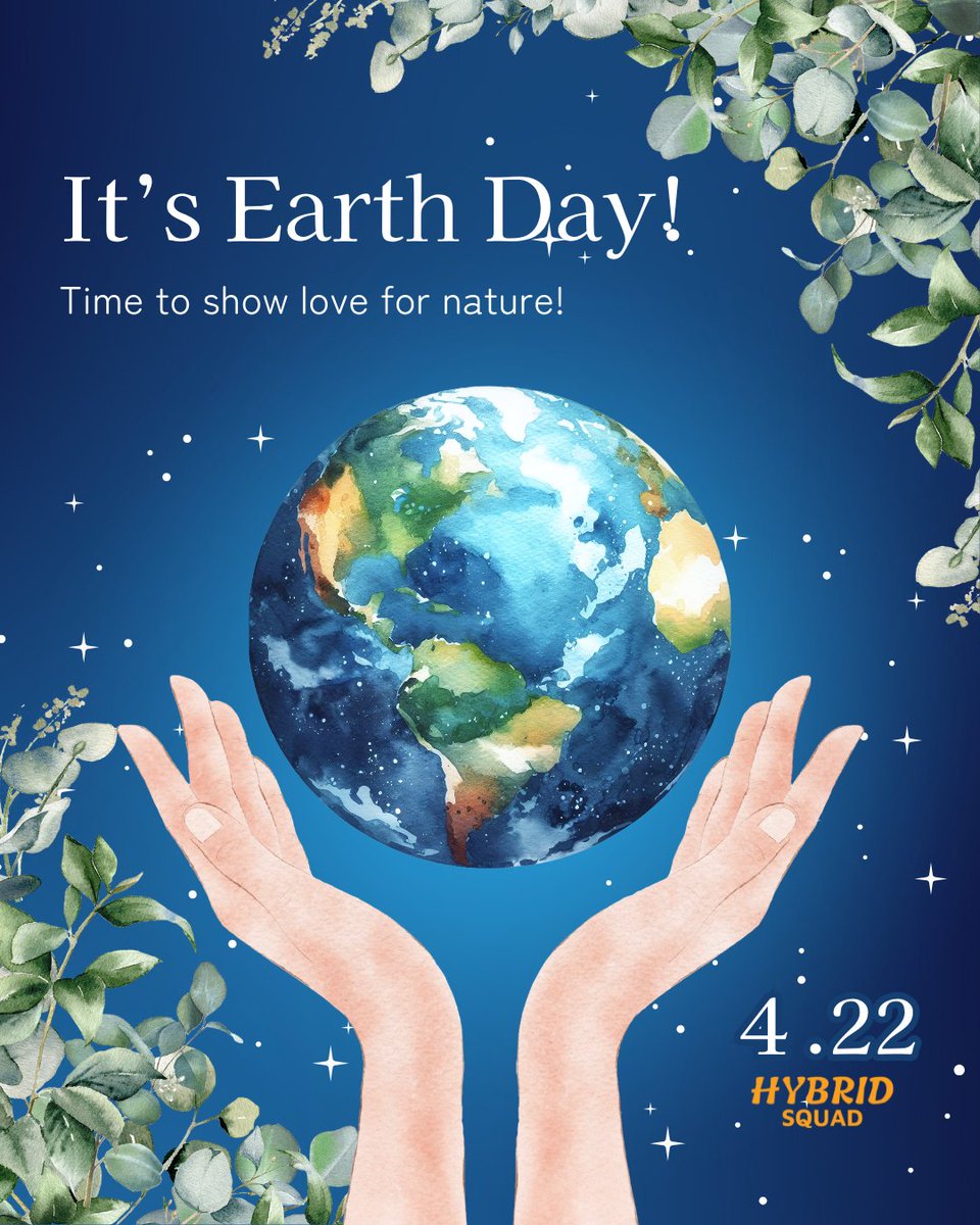 HybridSquad_com's tweet photo. 💚 4月22日は #アースデイ 、#地球 への感謝の日！🌎 
🌳自然を愛する気持ちを大切にー。
一緒に未来の地球を美しく保とう！🌱

#アースデイ2025 #EarthDay https://t.co/92FpUC0Fp6