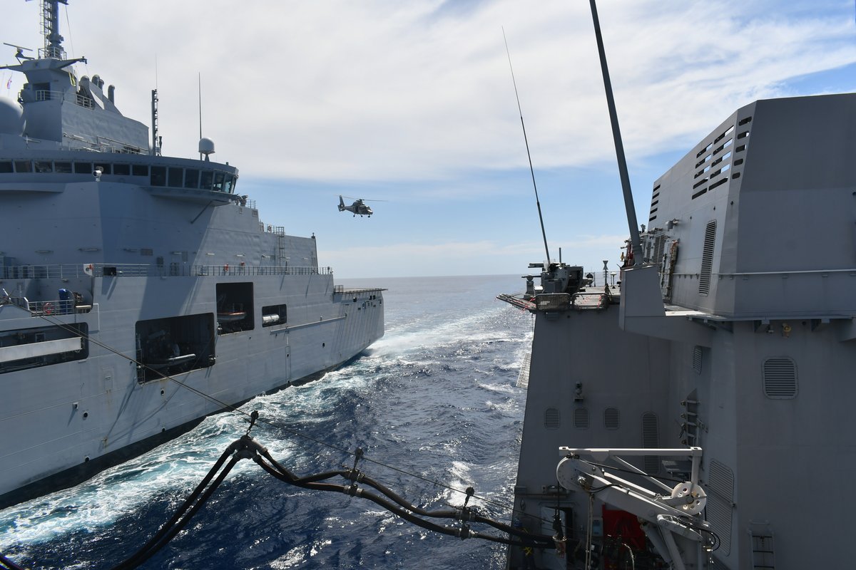 Operation EUNAVFOR MED IRINI (@eunavfor_med) on Twitter photo 19 Apr 🇮🇹 ITS MOROSINI conducted a side-by-side refueling with 🇫🇷 French ship Jacques Chevallier. TComplex activities crucial todemonstrate naval forces of 🇪🇺 <a href="/EUNAVFOR_MED/">Operation EUNAVFOR MED IRINI</a> fully prepared
RAdm DI BIASI had chance to meet crew and Comm GAUME, reinforcing strong partnership 19 Apr 🇮🇹 ITS MOROSINI conducted a side-by-side refueling with 🇫🇷 French ship Jacques Chevallier. TComplex activities crucial todemonstrate naval forces of 🇪🇺 <a href="/EUNAVFOR_MED/">Operation EUNAVFOR MED IRINI</a> fully prepared
RAdm DI BIASI had chance to meet crew and Comm GAUME, reinforcing strong partnership