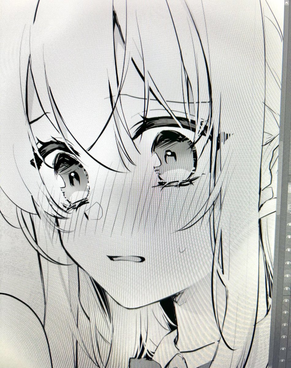 本日の作業分、急にパソコンが固まってしまいタスクマネージャーもお逝きになって救えなかったので魚拓…😭こんなに可愛く描けたのに…さよなら…… 