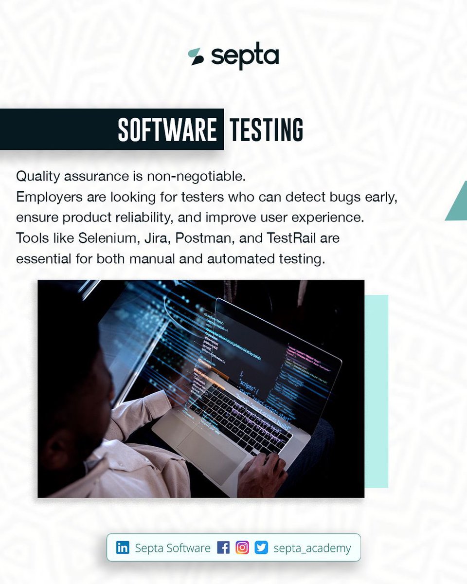 septa_academy's tweet image. Whether you’re a developer, designer, or IT specialist, mastering these in-demand skills can make you a top choice for hiring managers.
#septaacademy #TechSkills #Tech4All