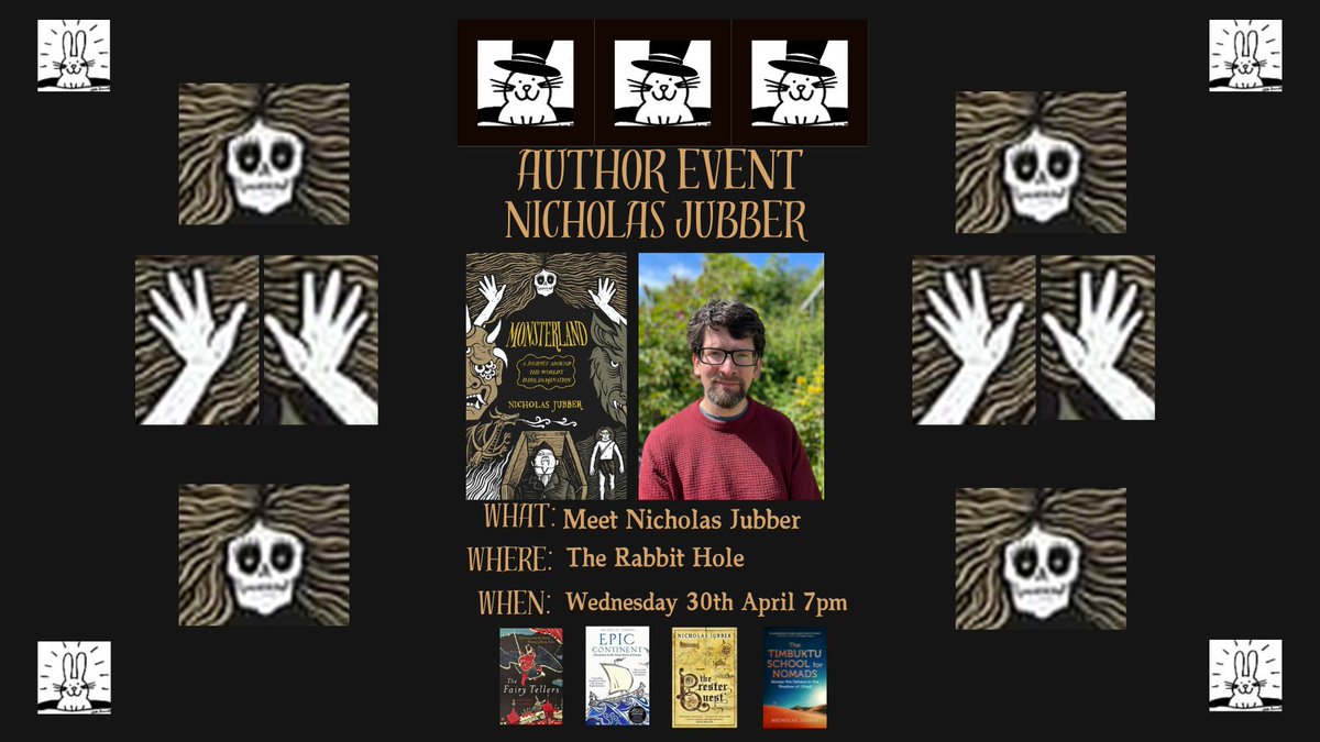 The Rabbit Hole Brigg (@therabbits21) on Twitter photo Looking forward to welcoming <a href="/jubberstravels/">Nick Jubber</a> to <a href="/Therabbits21/">The Rabbit Hole Brigg</a>
Wednesday 30th April.
"Monsters, in all their terrifying glory, have preoccupied humans since we began telling stories.
But where did these stories come from?"
#Monsterland
therabbitholebrigg.com/monsterland Looking forward to welcoming <a href="/jubberstravels/">Nick Jubber</a> to <a href="/Therabbits21/">The Rabbit Hole Brigg</a>
Wednesday 30th April.
"Monsters, in all their terrifying glory, have preoccupied humans since we began telling stories.
But where did these stories come from?"
#Monsterland
therabbitholebrigg.com/monsterland