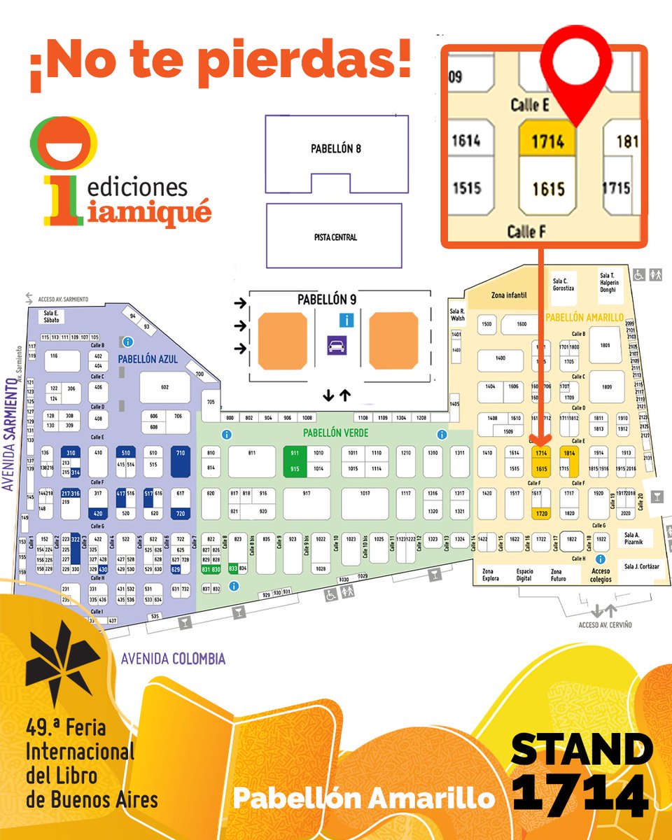 ¡Todo listo! Comienzan las Jornadas Profesionales de la @ferialibroba y ya estamos con el stand lleno de grandes novedades para recibir a libreros y libreras, especialistas y profesionales de aquí, allá y acullá.
💛📖 Jornadas Profesionales: 22 al 24/4
💛📖 Público: 24/4 al 12/5