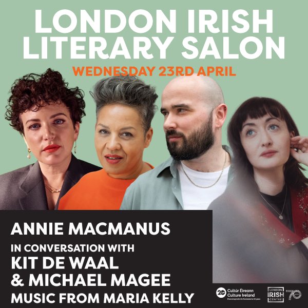 London Irish Centre (@ldnirishcentre) on Twitter photo Join us tomorrow evening for another literary salon, this time Annie Macmanus sits down with talented Irish writers, <a href="/KitdeWaal/">@kitdewaal@bsky.social</a> and <a href="/michaelmagee__/">Michael Magee</a>!
We’ll also have music from the brilliant <a href="/mariakellymusic/">Maria Kelly</a> 💚
Click below for tickets 🎟️
londonirishcentre.ticketsolve.com/ticketbooth/sh… Join us tomorrow evening for another literary salon, this time Annie Macmanus sits down with talented Irish writers, <a href="/KitdeWaal/">@kitdewaal@bsky.social</a> and <a href="/michaelmagee__/">Michael Magee</a>!
We’ll also have music from the brilliant <a href="/mariakellymusic/">Maria Kelly</a> 💚
Click below for tickets 🎟️
londonirishcentre.ticketsolve.com/ticketbooth/sh…