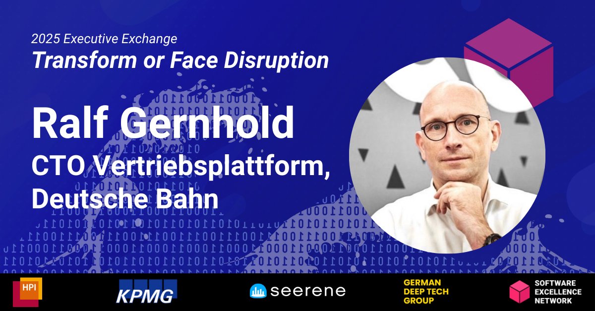 We’re excited to announce that Ralf Gernhold, CTO at Deutsche Bahn, will take the stage alongside top IT executives from Microsoft Germany and EnBW for a high-level panel discussion.

Register: seerene.com/transform-or-f…